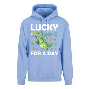 Lucky Saurus For A Day Dinosaur St Patrick's Day Vibes Gift Unisex Surf Hoodie