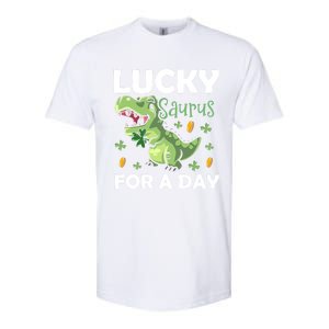 Lucky Saurus For A Day Dinosaur St Patrick's Day Vibes Gift Softstyle CVC T-Shirt