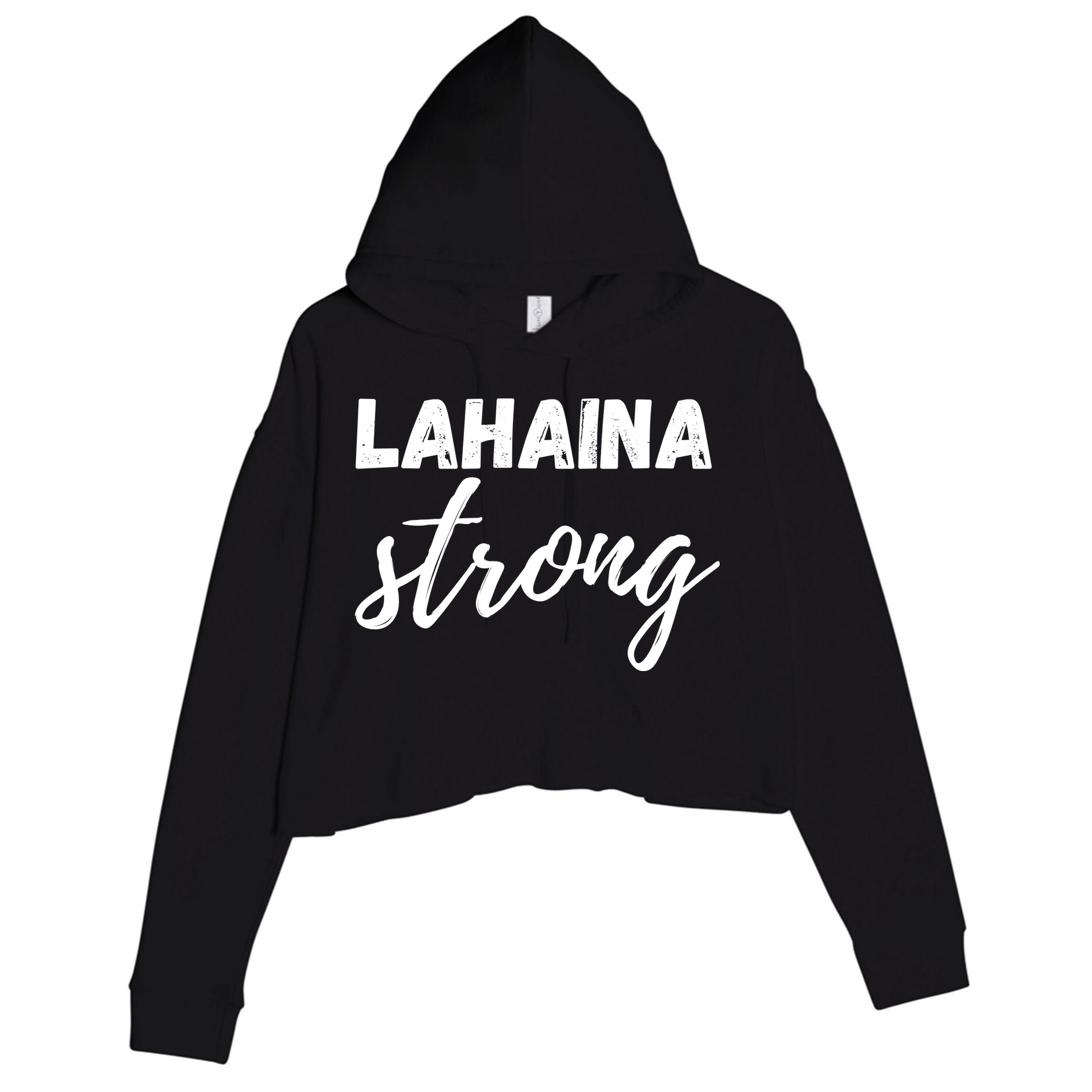 Lahaina Strong Funny Hawaii Strong Crop Fleece Hoodie