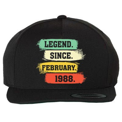 Legend Since February 1988 – Happy Birthday Wool Snapback Cap