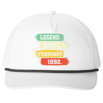 Legend Since February 1992 – Happy Birthday Snapback Five-Panel Rope Hat