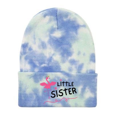 Little Sister Flamingo Tie Dye 12in Knit Beanie