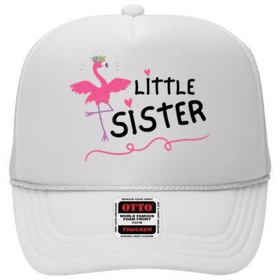 Little Sister Flamingo High Crown Mesh Back Trucker Hat