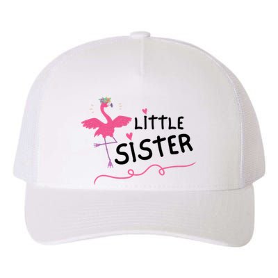 Little Sister Flamingo Yupoong Adult 5-Panel Trucker Hat