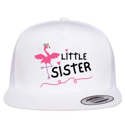 Little Sister Flamingo Flat Bill Trucker Hat