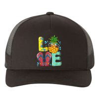 Love Summer Flip Flops Pineapple Tropical Fruit Beach Lovers Yupoong Adult 5-Panel Trucker Hat