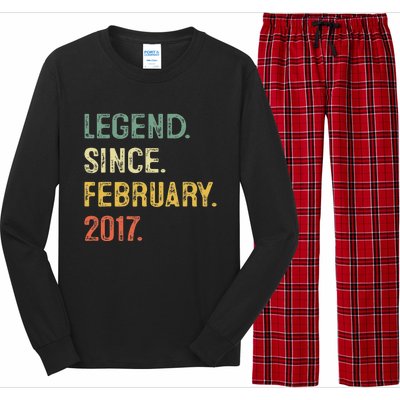 Legend Since February 2017 6th Birthday Gift 6 Years Old Long Sleeve Pajama Set