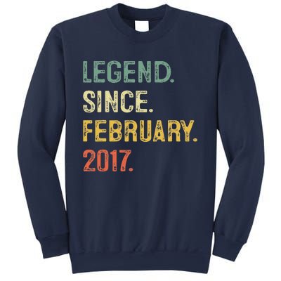 Legend Since February 2017 6th Birthday Gift 6 Years Old Sweatshirt