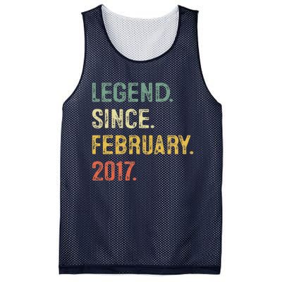 Legend Since February 2017 6th Birthday Gift 6 Years Old Mesh Reversible Basketball Jersey Tank