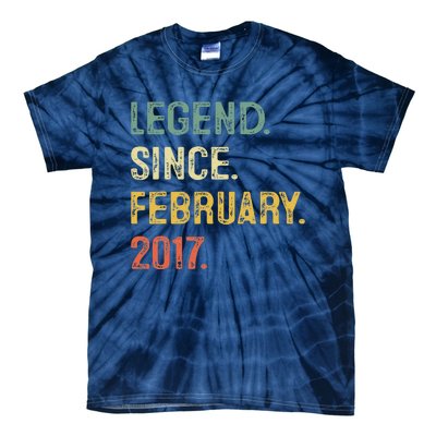 Legend Since February 2017 6th Birthday Gift 6 Years Old Tie-Dye T-Shirt