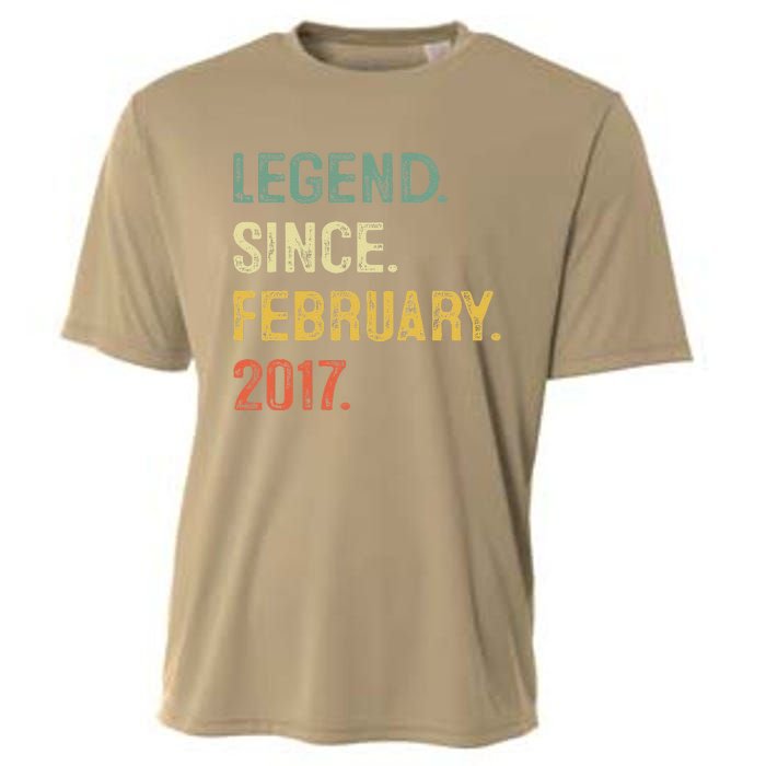 Legend Since February 2017 6th Birthday Gift 6 Years Old Cooling Performance Crew T-Shirt