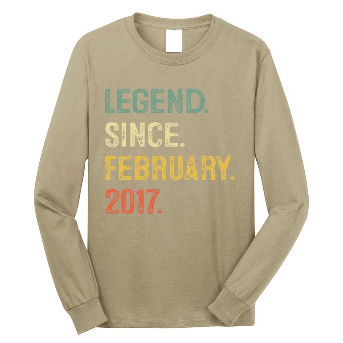 Legend Since February 2017 6th Birthday Gift 6 Years Old Long Sleeve Shirt