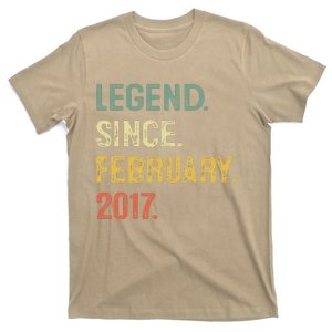 Legend Since February 2017 6th Birthday Gift 6 Years Old T-Shirt