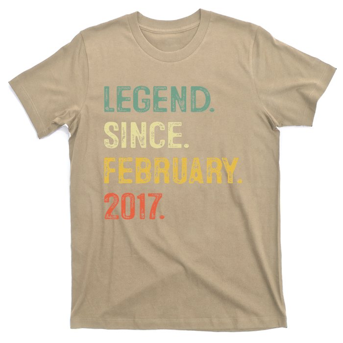 Legend Since February 2017 6th Birthday Gift 6 Years Old T-Shirt