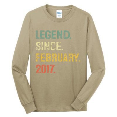 Legend Since February 2017 6th Birthday Gift 6 Years Old Tall Long Sleeve T-Shirt