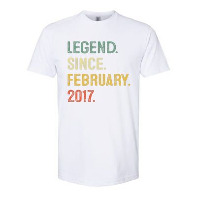 Legend Since February 2017 6th Birthday Gift 6 Years Old Softstyle CVC T-Shirt