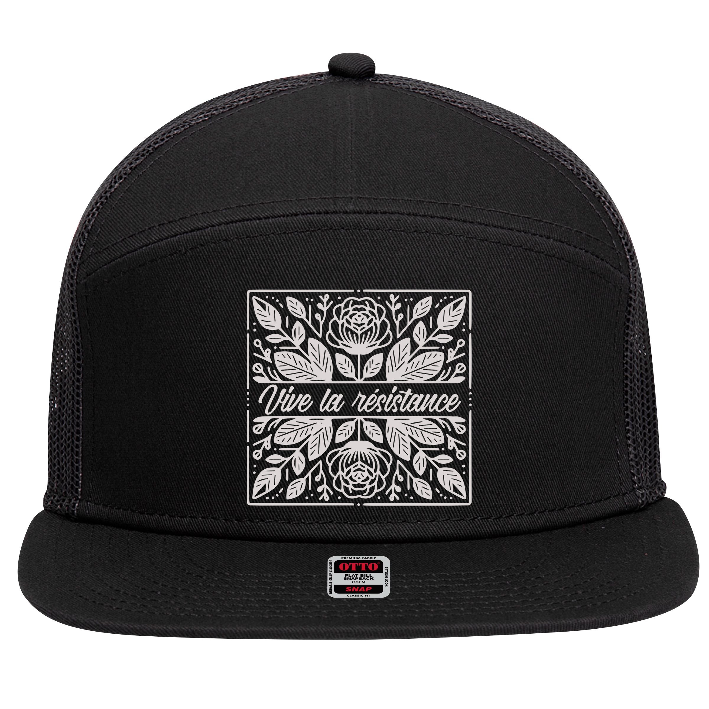 Leftist Subtle Feminist Subtle Protest Democrat 7 Panel Mesh Trucker Snapback Hat
