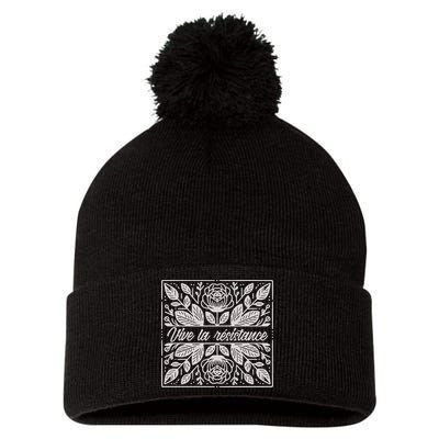 Leftist Subtle Feminist Subtle Protest Democrat Pom Pom 12in Knit Beanie