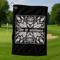 Leftist Subtle Feminist Subtle Protest Democrat Golf Towel
