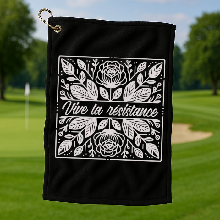 Leftist Subtle Feminist Subtle Protest Democrat Golf Towel