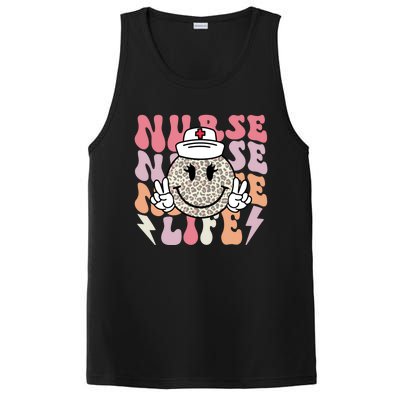 Leopard Smile Face Rn Nurse Life Nursing School Nurse Week Cute Gift PosiCharge Competitor Tank