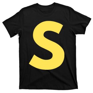 Letter S Funny Chipmunk Group Matching Halloween Costume T-Shirt