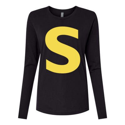 Letter S Funny Chipmunk Group Matching Halloween Costume Womens Cotton Relaxed Long Sleeve T-Shirt