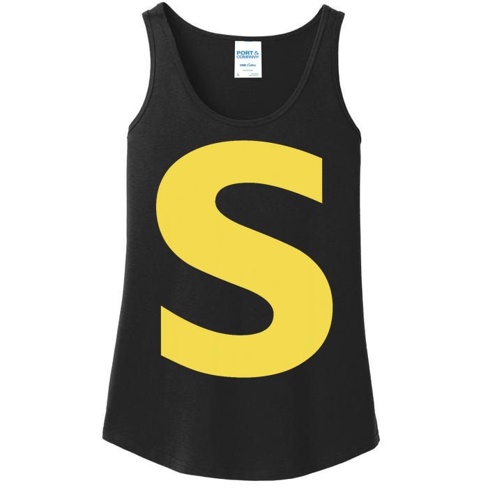 Letter S Funny Chipmunk Group Matching Halloween Costume Ladies Essential Tank