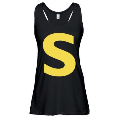 Letter S Funny Chipmunk Group Matching Halloween Costume Ladies Essential Flowy Tank