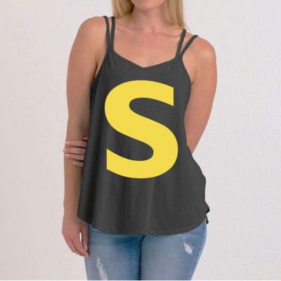 Letter S Funny Chipmunk Group Matching Halloween Costume Women's Strappy Tank