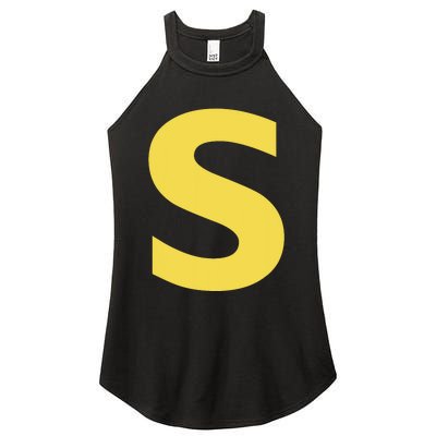 Letter S Funny Chipmunk Group Matching Halloween Costume Women's Perfect Tri Rocker Tank