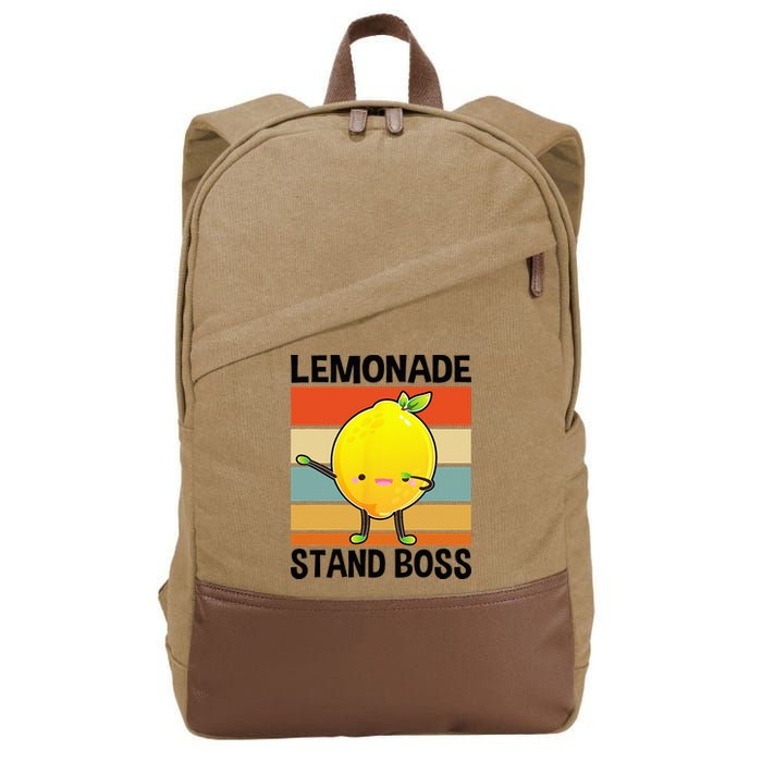 Lemonade Squad For Stand Boss Lemon Juice Summer Cotton Canvas Backpack