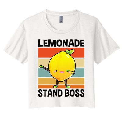 Lemonade Squad For Stand Boss Lemon Juice Summer Crop Top
