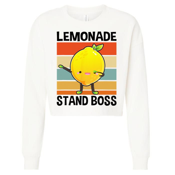 Lemonade Squad For Stand Boss Lemon Juice Summer Cropped Pullover Crew