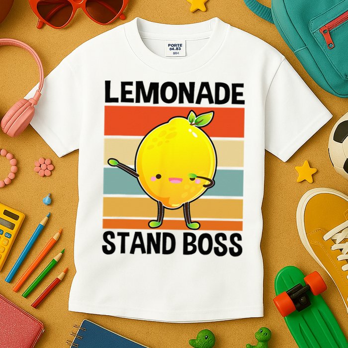 Lemonade Squad For Stand Boss Lemon Juice Summer Kids T-Shirt