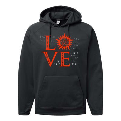 Love Supernatural For Men Women Kids Performance Fleece Hoodie