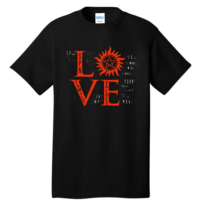 Love Supernatural For Men Women Kids Tall T-Shirt