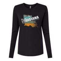 Louisiana State Flag Souvenir Gift Womens Cotton Relaxed Long Sleeve T-Shirt