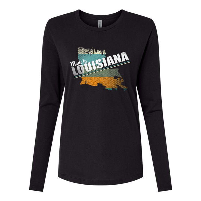 Louisiana State Flag Souvenir Gift Womens Cotton Relaxed Long Sleeve T-Shirt