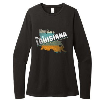 Louisiana State Flag Souvenir Gift Womens CVC Long Sleeve Shirt