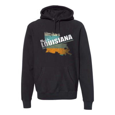 Louisiana State Flag Souvenir Gift Premium Hoodie