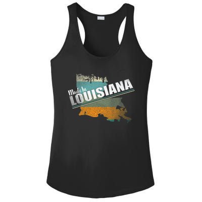 Louisiana State Flag Souvenir Gift Ladies PosiCharge Competitor Racerback Tank