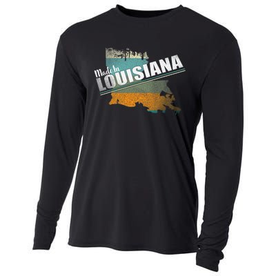 Louisiana State Flag Souvenir Gift Cooling Performance Long Sleeve Crew