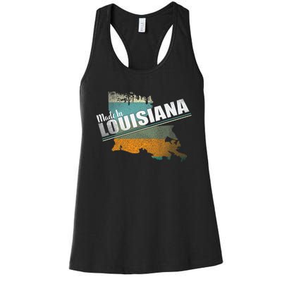 Louisiana State Flag Souvenir Gift Women's Racerback Tank