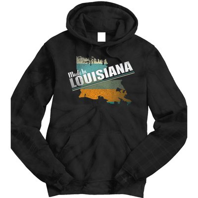 Louisiana State Flag Souvenir Gift Tie Dye Hoodie