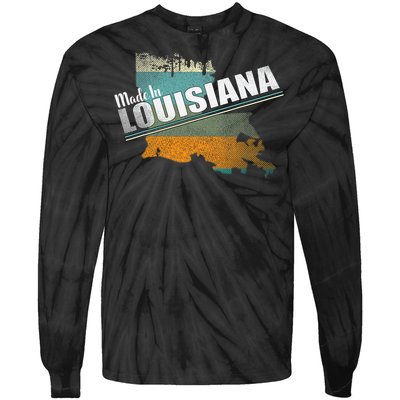 Louisiana State Flag Souvenir Gift Tie-Dye Long Sleeve Shirt