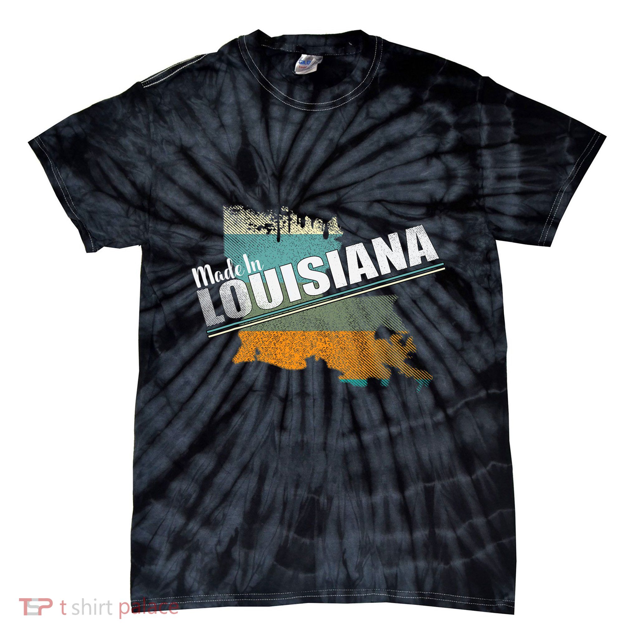 Louisiana State Flag Souvenir Gift Tie-Dye T-Shirt