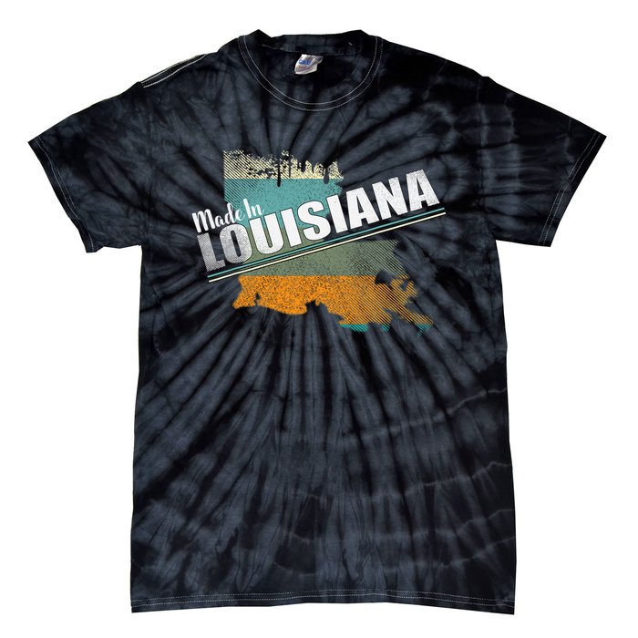 Louisiana State Flag Souvenir Gift Tie-Dye T-Shirt