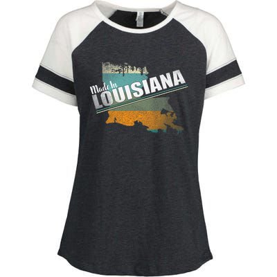 Louisiana State Flag Souvenir Gift Enza Ladies Jersey Colorblock Tee