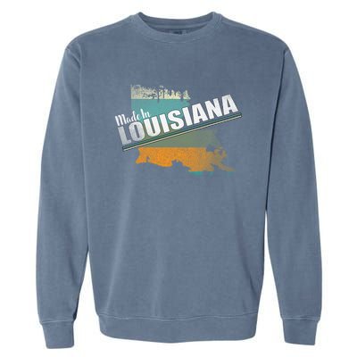 Louisiana State Flag Souvenir Gift Garment-Dyed Sweatshirt